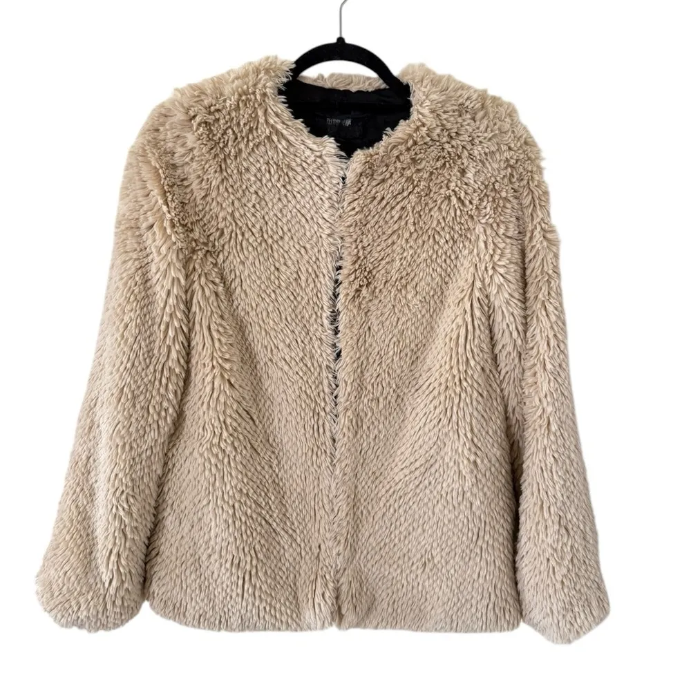 Reformation Cream Faux Fur Jacket - Image 2