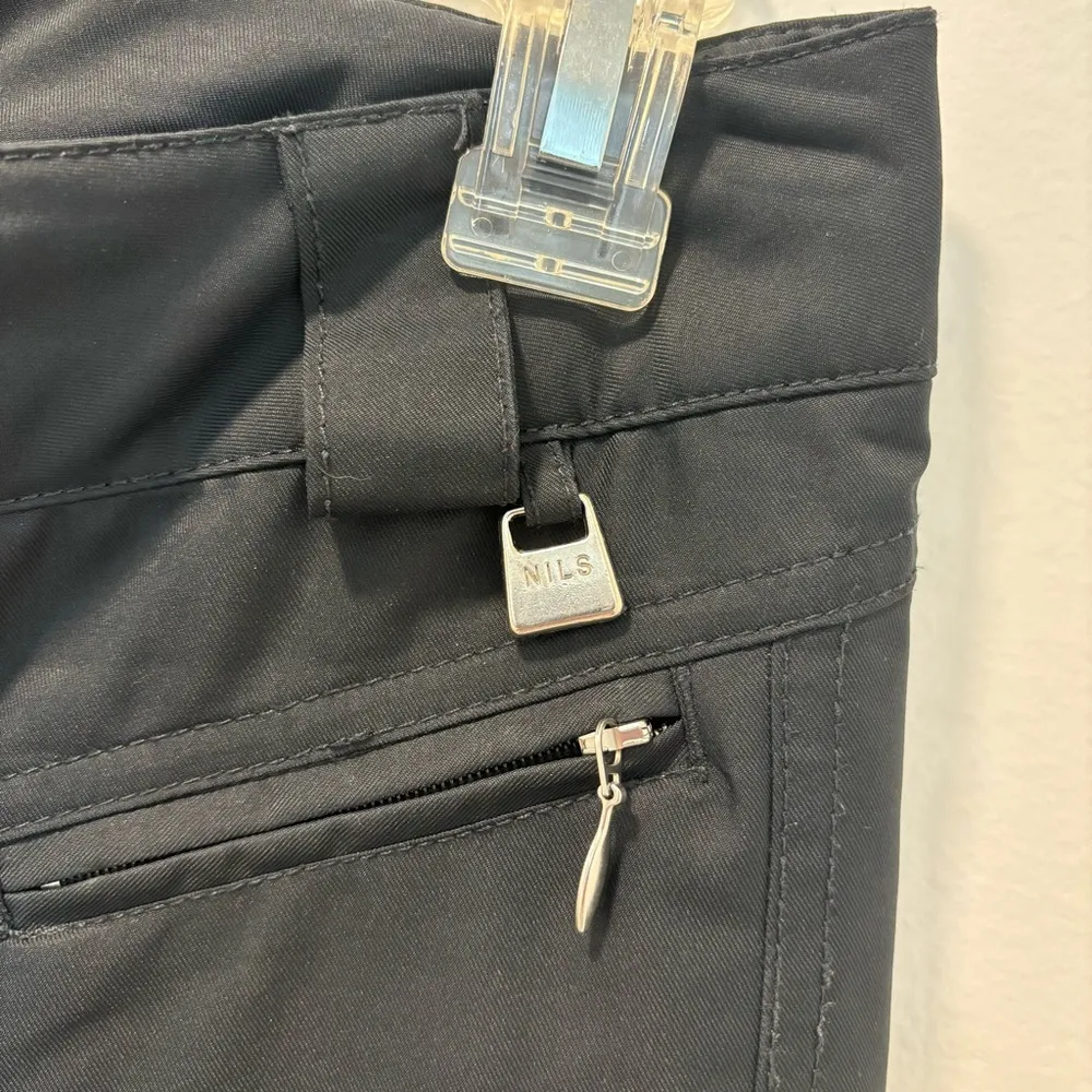 NILS Black Insulated Winter Snow Sport Pants Snowboarding Ski Athletic Thermal Size 4 - Image 7