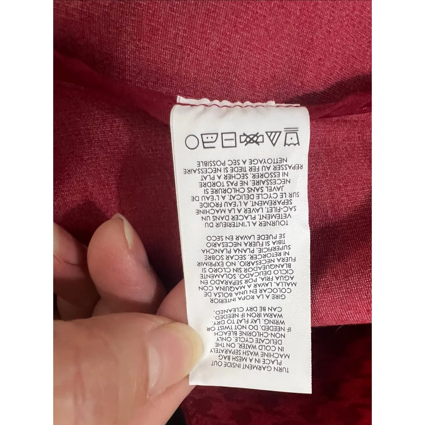 CAbi  Celebration Women Jacket Coat Size S Red Houndstooth Ruffle Button Front - Image 10