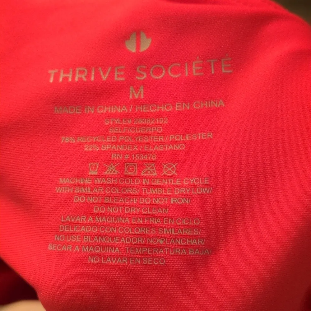 Thrive Societe Red Cropped Leggings Size Small - Image 2