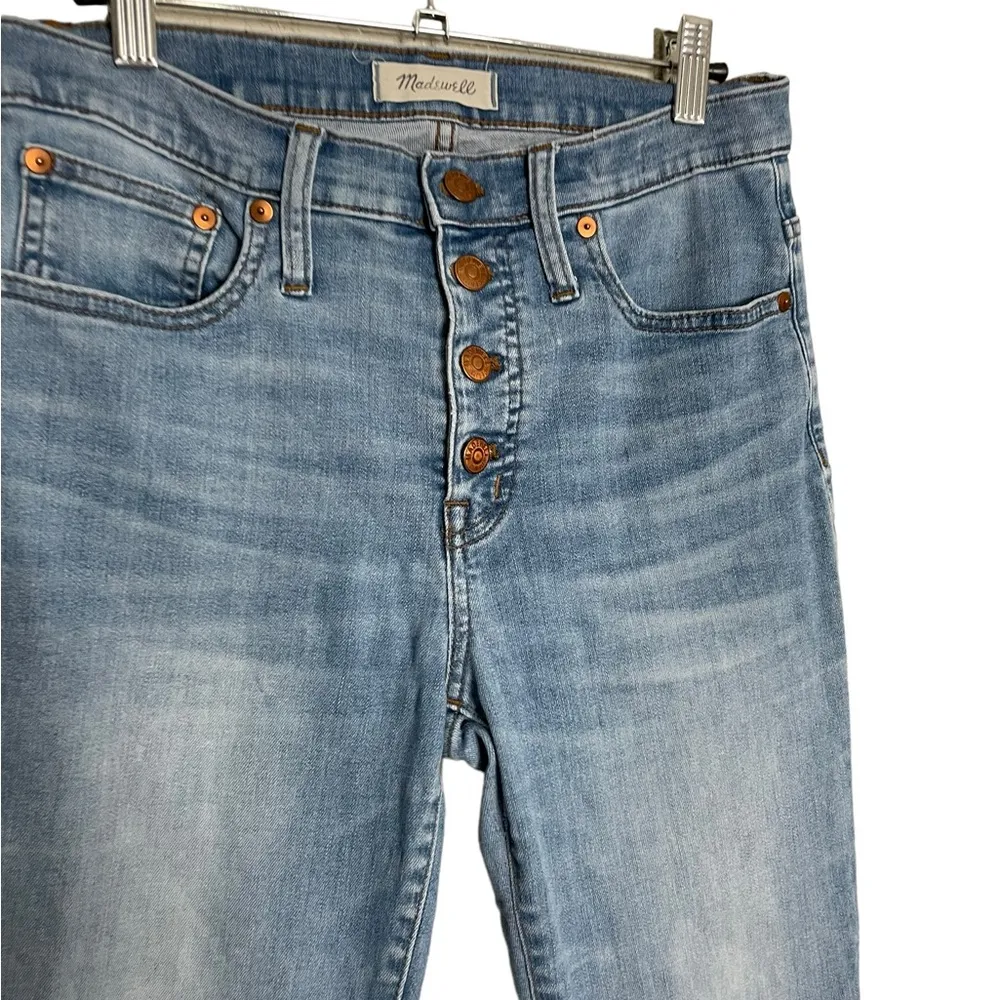 Madewell Light Wash Cali Demi Bootcut Exposed Button Fly Jeans 27 Tall - Image 7
