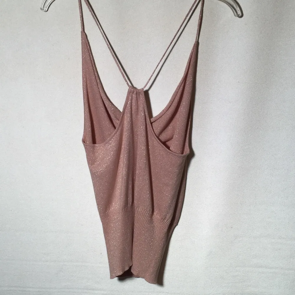 Moda International Pink Sparkling Top M - Image 8