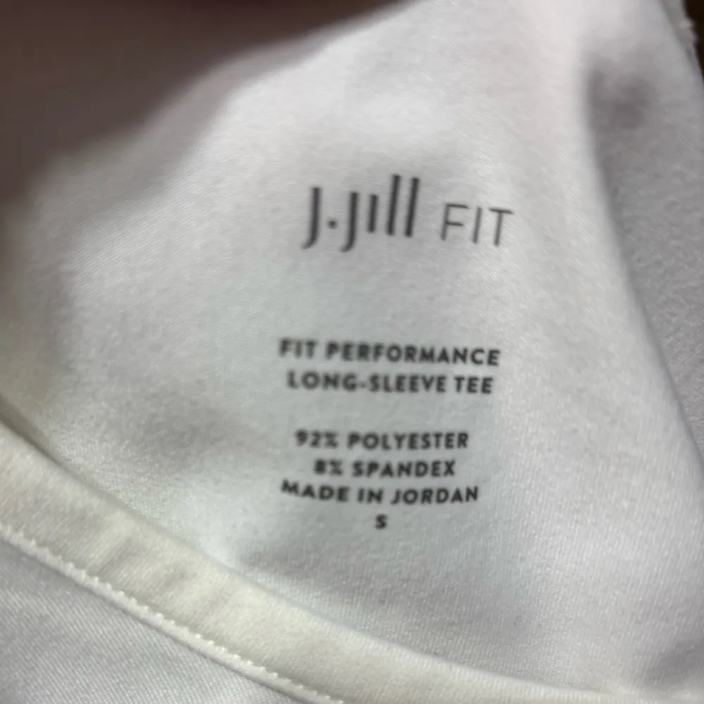 J.Jill long sleeve sz S shirt tail Tee high/low length 26”/28” sleeve23” 18”p2p White - Image 6