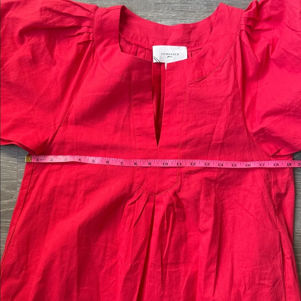 Tuckernuck POMANDER PLACE Red Finley Flutter Sleeve Dress Medium - Image 10