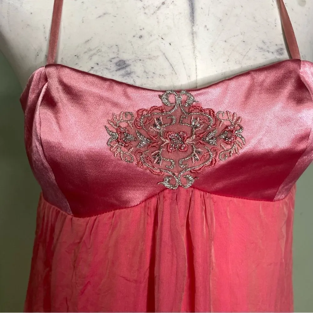 Maria Bianca Nero Silk Babydoll Slip Dress‎ Large - Image 3