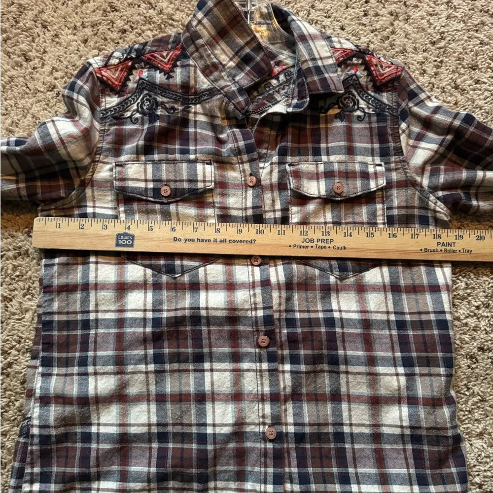 Driftwood Embroidered Sam Button-Down Shirt, S, Western Cowgirl Southwestern - Image 12