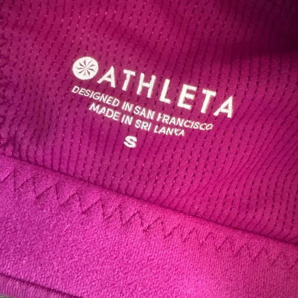 Athleta size small hot pink women's racer back sports bra - Image 2
