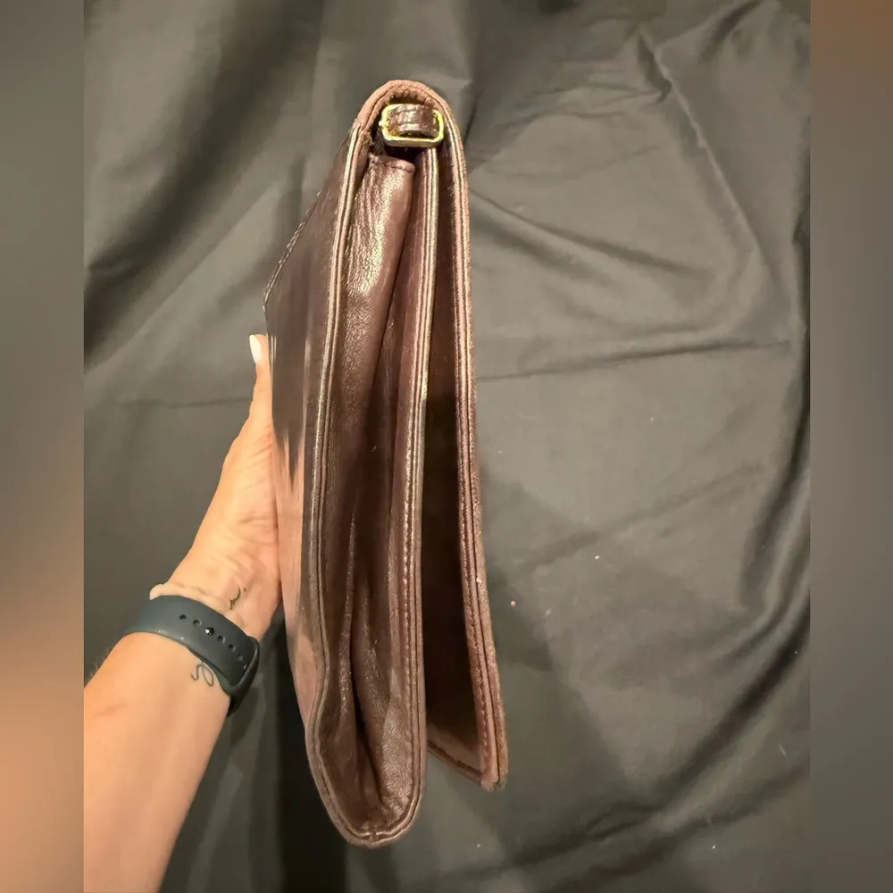 FENDI Brown Woven Leather Clutch/Shoulder Bag - Image 8