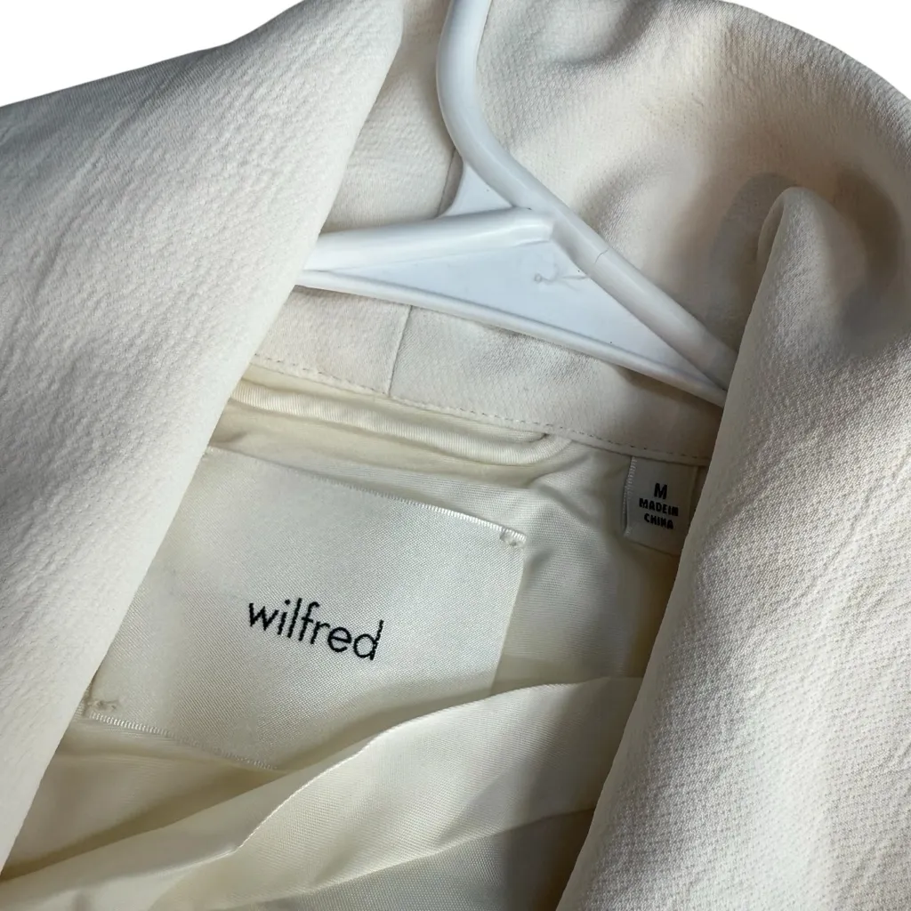 Aritzia Wilfred Women’s Size M Oversized Slouchy Blazer Cream Crepette Old Money - Image 14