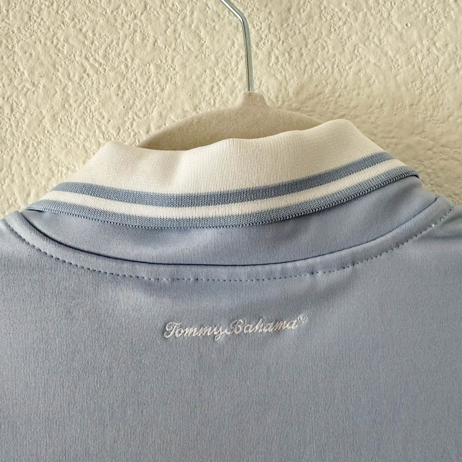 Tommy Bahama Racquet & Paddle Sleeveless Polo Dress Sky Blue White Collar Size S - Image 5