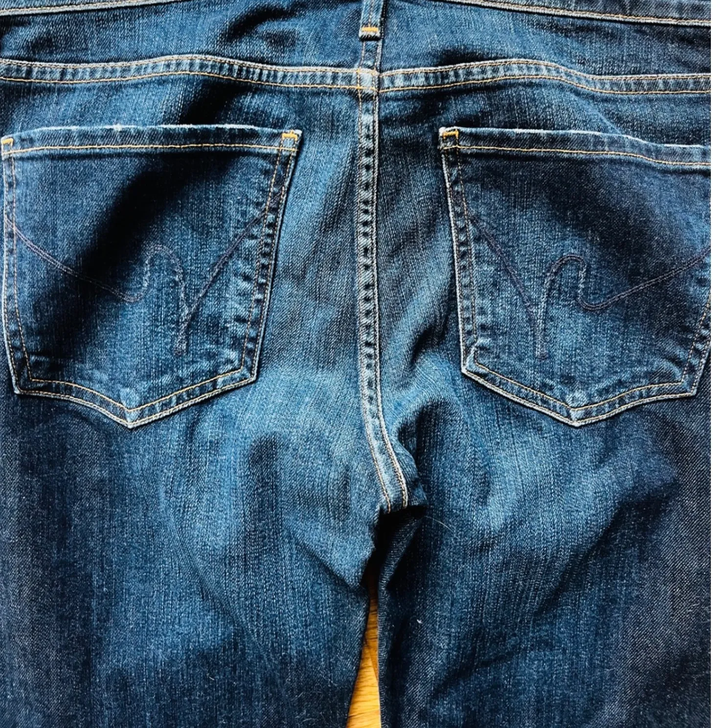 Citizens of Humanity Elson Med Rise Straight Leg Dark Wash Denim Jeans 31 Tall - Image 9