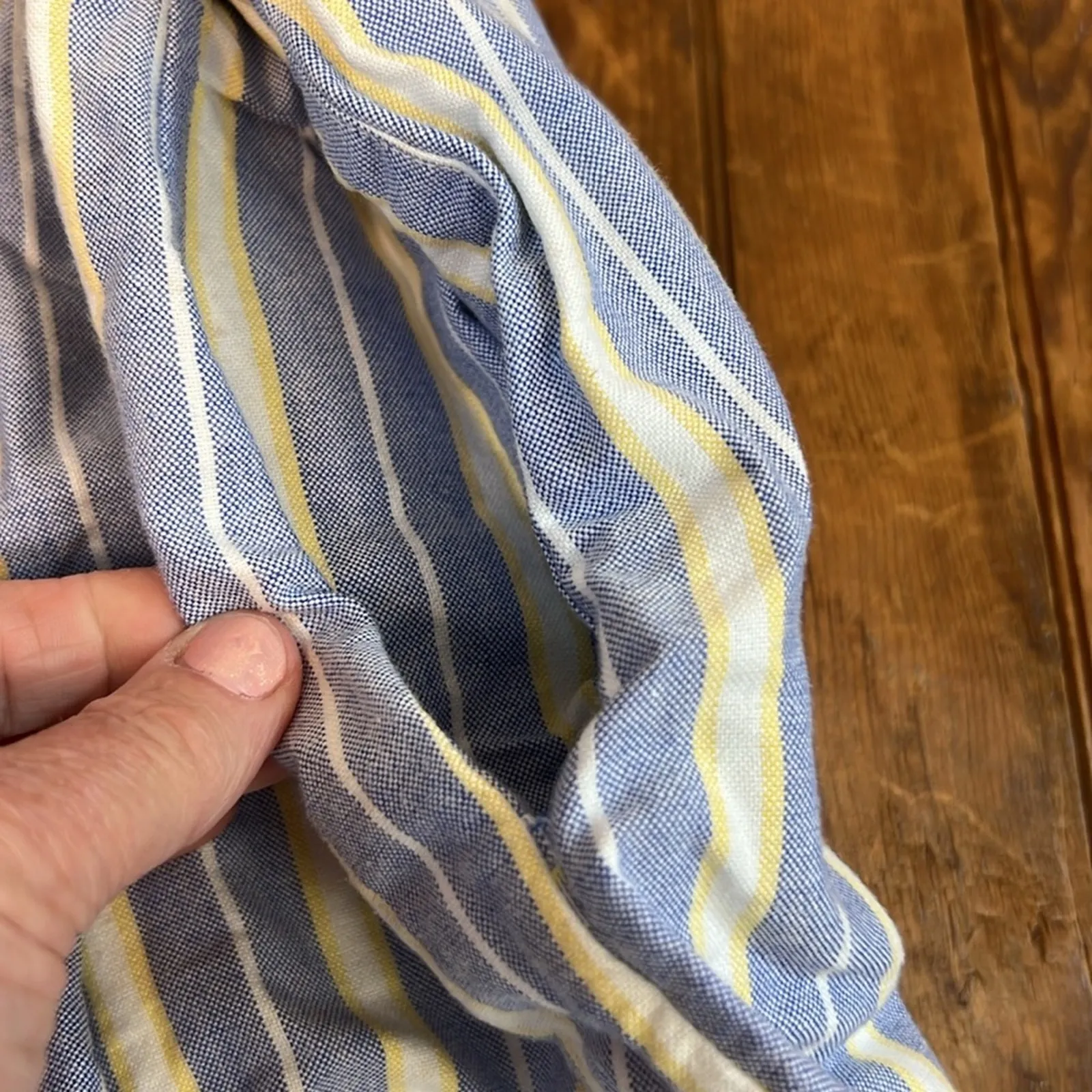 Women’s Ralph Lauren women’s vintage 1980s Blue and Cream Striped full skort - Image 8