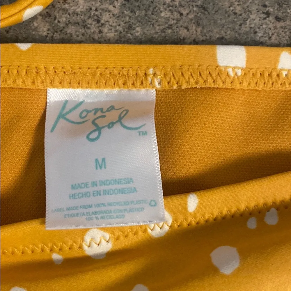 Kona Sol Yellow and White Bikini - Image 3