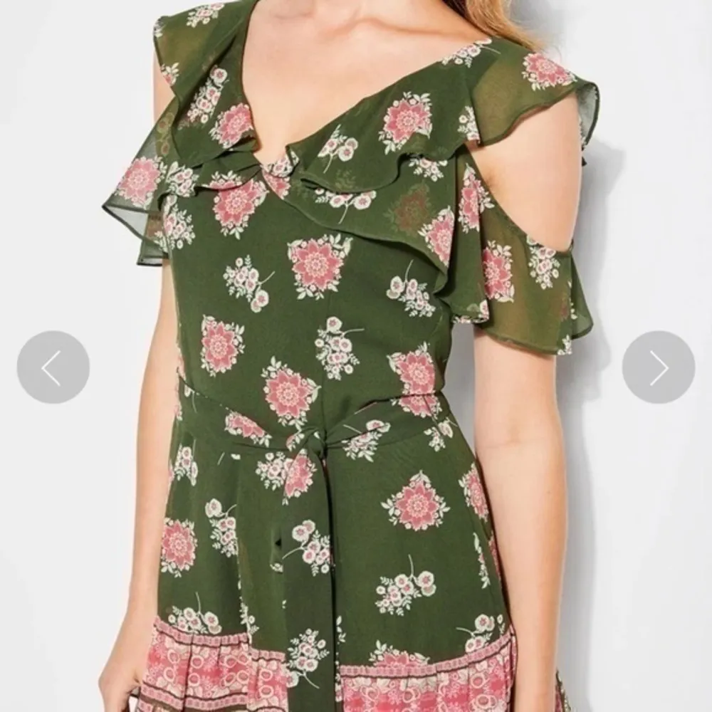 Guess GUESS RAECHELLE PAISLEY ROMPER (FLOWER CHILD PRINT MIDNIGHT GREEN) - Image 4