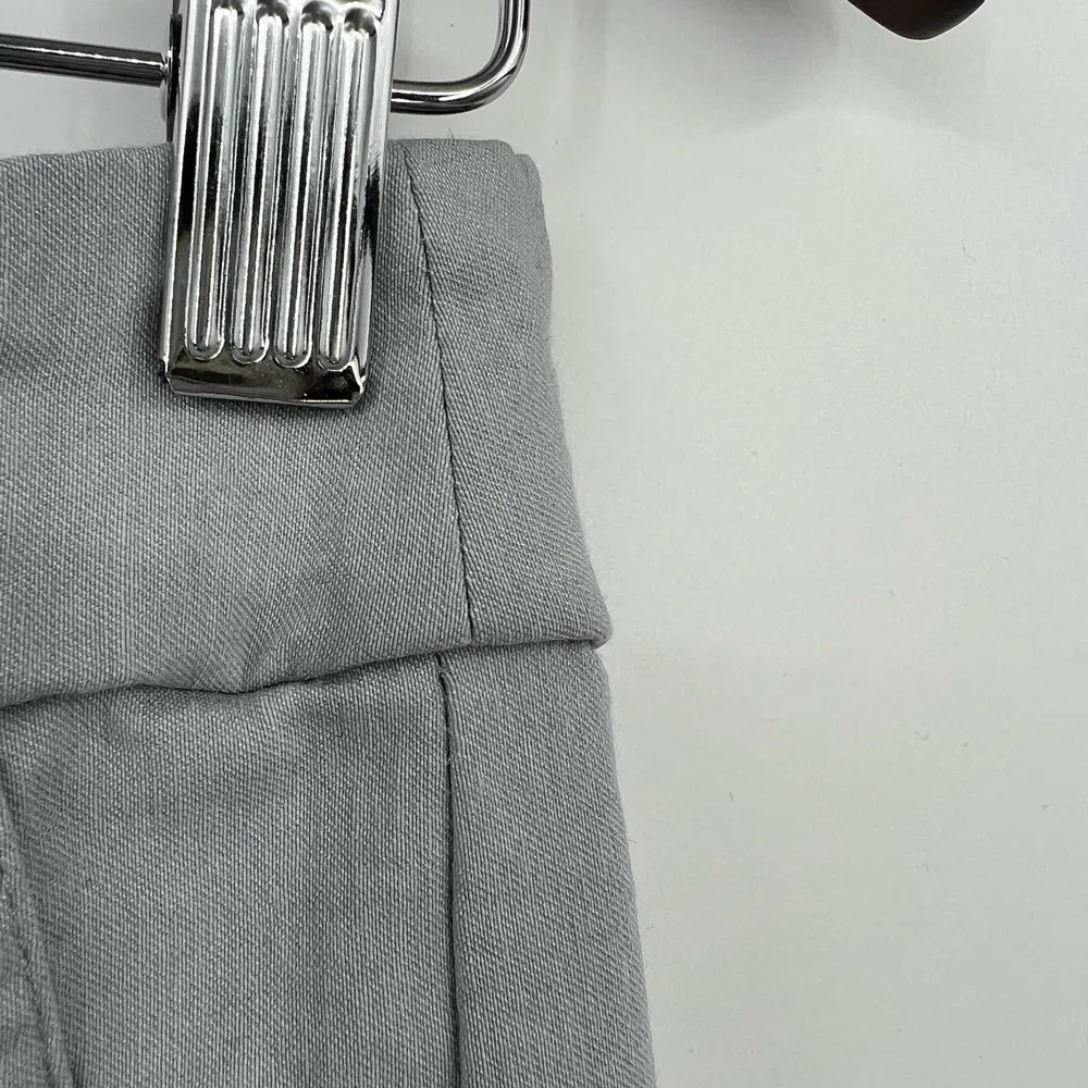 Habitat gray pull on flat front stretch waist pants career casual size small - Image 3