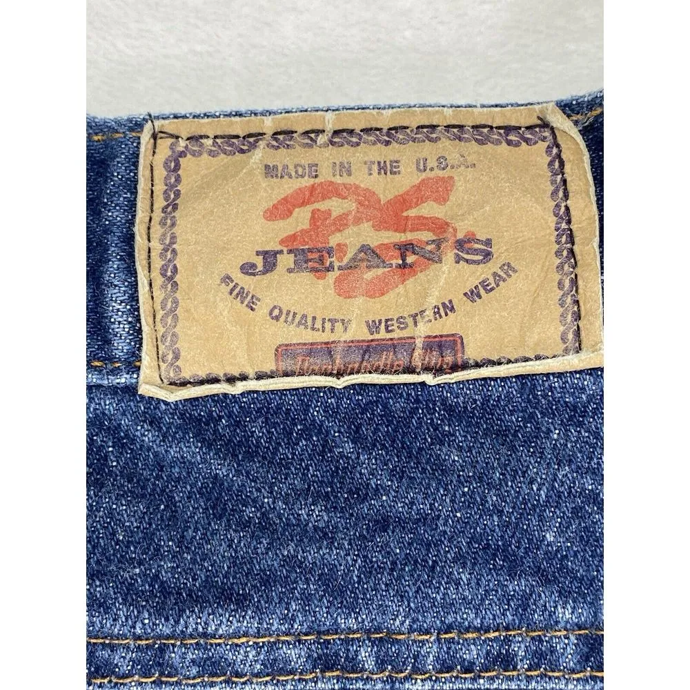 Vintage Panhandle‎ Slim Side Black lace Western Womens Jeans Size 15/16 USA - Image 13