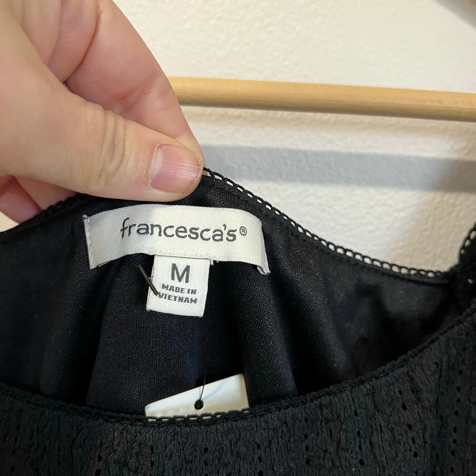 Francesca’s Black Textured Ruffle Sleeve Bodysuit NWT Size Small Size M - Image 6