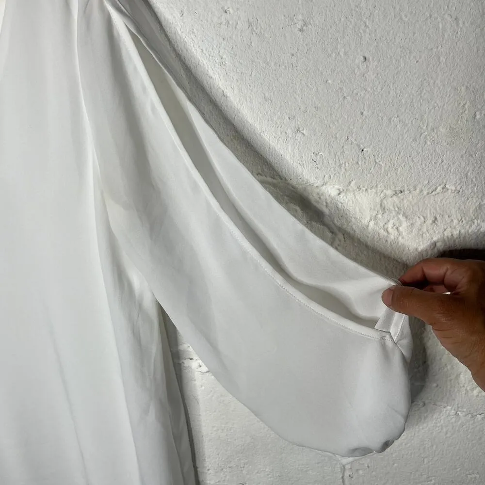 Lulus Women's White Shifting Dears Long Sleeve Mini Dress Size Medium - Image 4