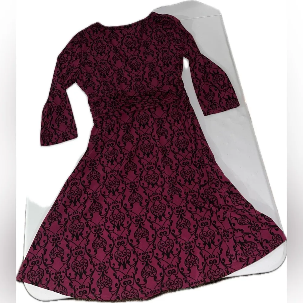 Chadwicks Mandala V Neck Wrap Midi Dress - Image 3