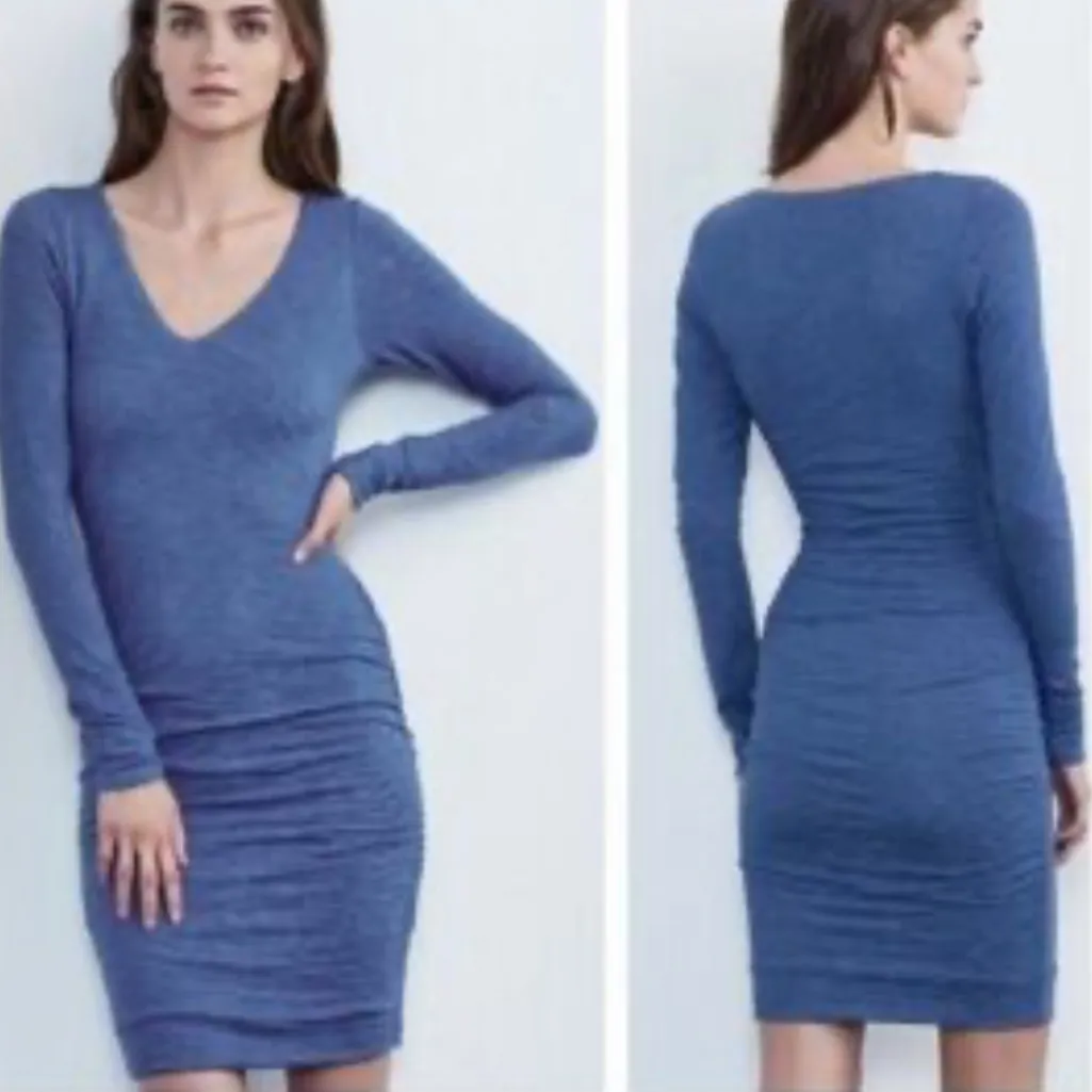 Velvet By Graham & Spencer Long Sleeve Blue Dress NEW Size XS - Image 2