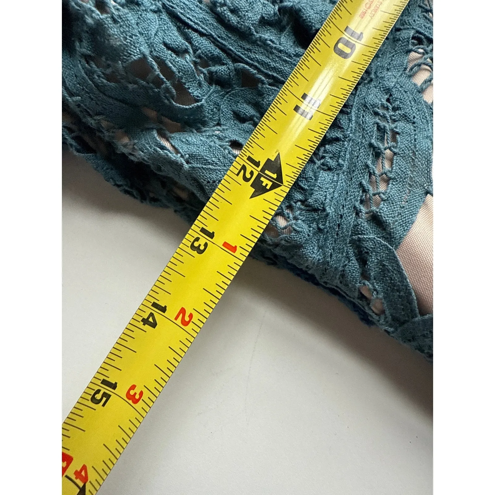 Vintage y2k Betsey Johnson Strapless Lace Dress in Blue Size Small - Image 6