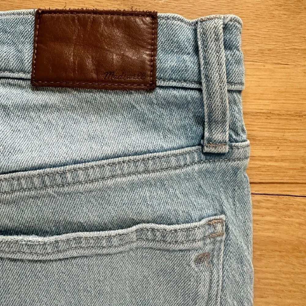 Madewell Stovepipe Light Wash 26 Jeans Slim‎ Frayed Hem - Image 7