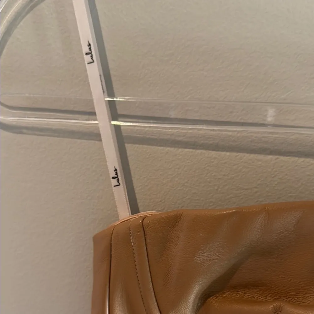 Lulu's Tan Faux Leather Bustier Brown - Image 3