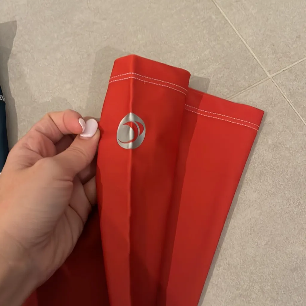 WAVE LIFE Women XS AMERICAN LEGGINGS and SPORT BRA SET STARS GRADIENT EFFECT Red - Image 4