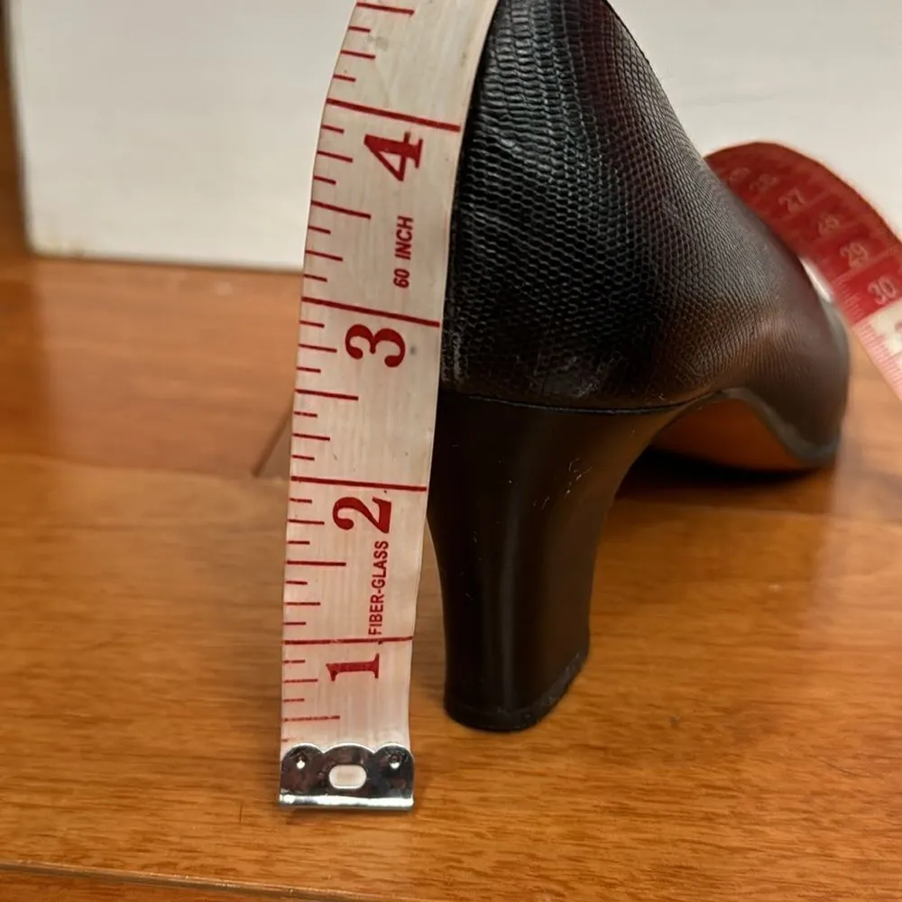 Salvatore Ferragamo Women's Black D'Orsay 2.5 Heels Sz 7.5B - Image 9