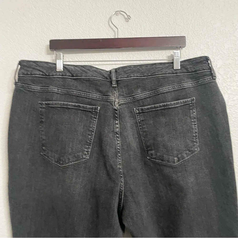 NWT ANA Womens Jeans Denim Washed Black High Rise Straight Plus Size 22W - Image 4