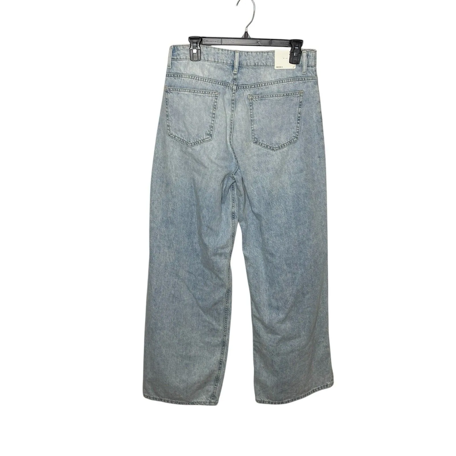 Forever 21  Wide Leg High Rise Light Wash Jeans Womens Size 29 NWT New - Image 7