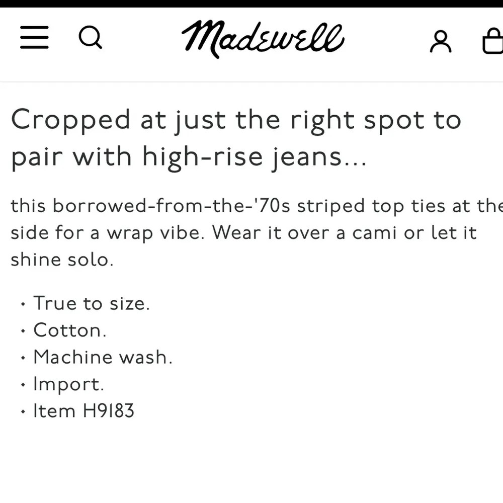 Wrap Top in Indigo Stripe - Image 2