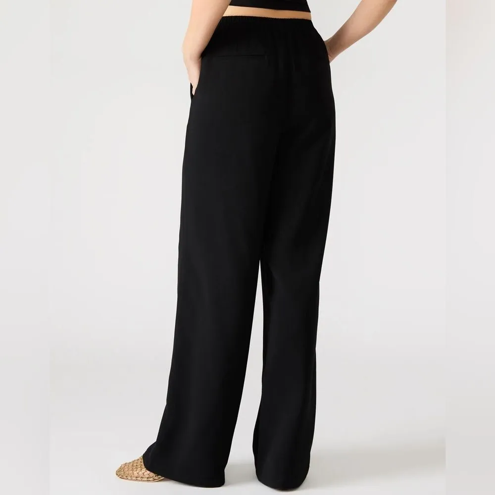 Steve Madden Payton Classic Black Women's wide leg Trousers size large EUC - Image 2