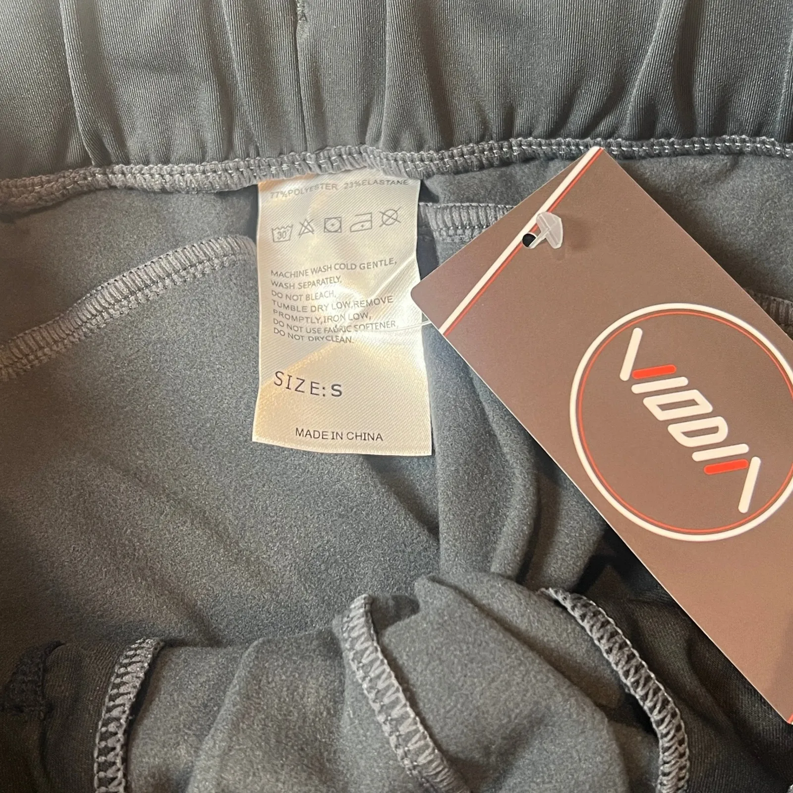 Viodia Women's S Charcoal Fleece Lined Joggers Gym Yoga Athleisure Minimalist Gray - Image 5