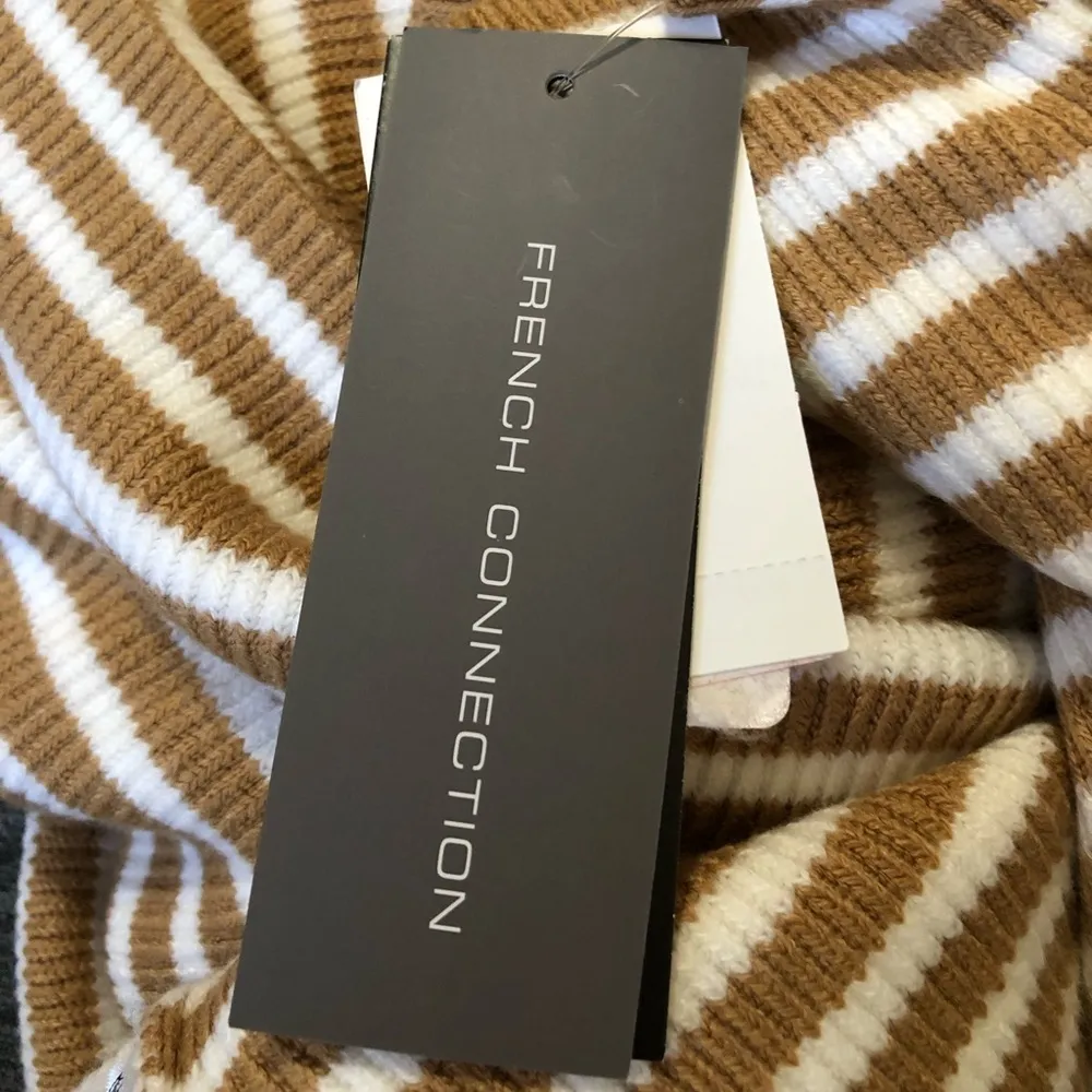 NWT FRENCH CONNECTION Stripe Micro Ribbed Turtleneck Sweater Size XS - Image 5