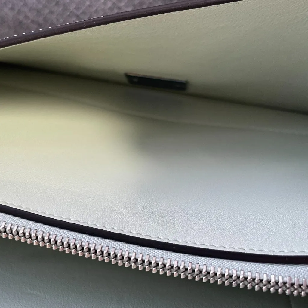 Celine Medium Frame Shoulder Bag in Red and Cream - Preowned - Image 10