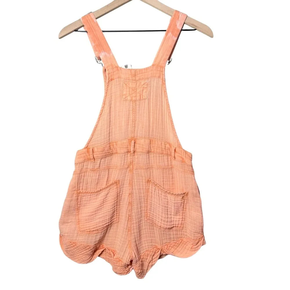 Anthropologie Pilcro Women’s Gauze Micro Overalls Peach Summer Beach US 2 New - Image 2
