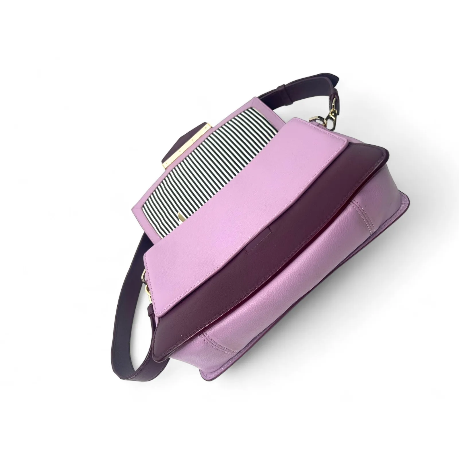 carmel court kaela large multi-part interior purple leather Bag Purse Crossbody - Image 10