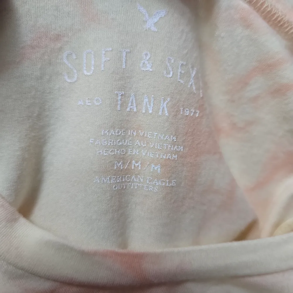 American Eagle Yellow & Pink Tie-Dye Tank Top – Size Medium - Image 6