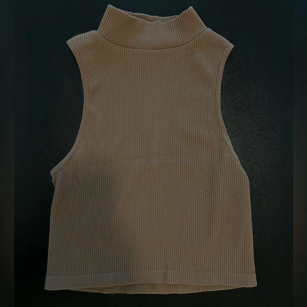 ZARA brown turtleneck tank top - Image 2