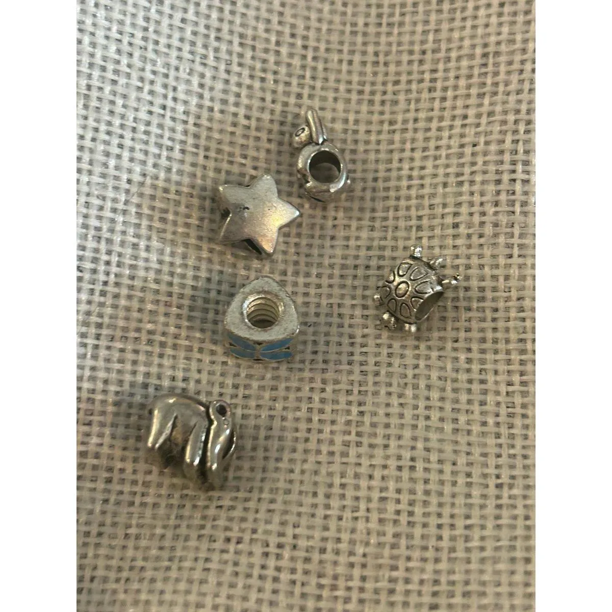 A495 charm bracket silver plated 5 pcs Gray - Image 2