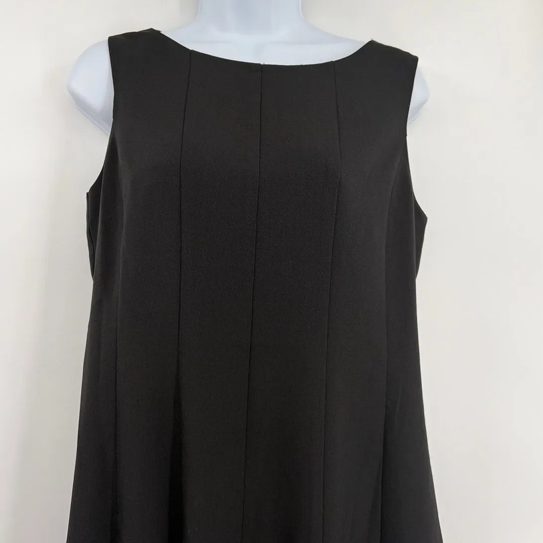 Black Label Evan Picone A-line Dress Sz 6 Black Minimalist Corpcore LBD Preppy - Image 2