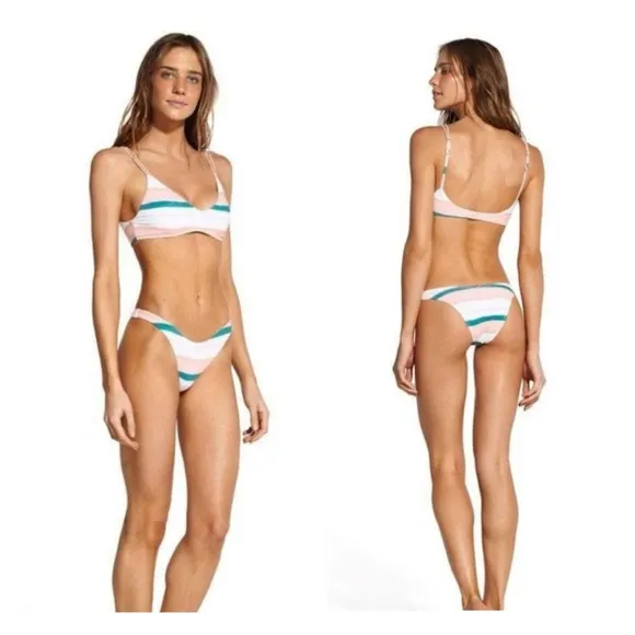 ViX Chimera Stripe Amber Bikini Bottom Brazilian L NWT Pink Size L - Image 2