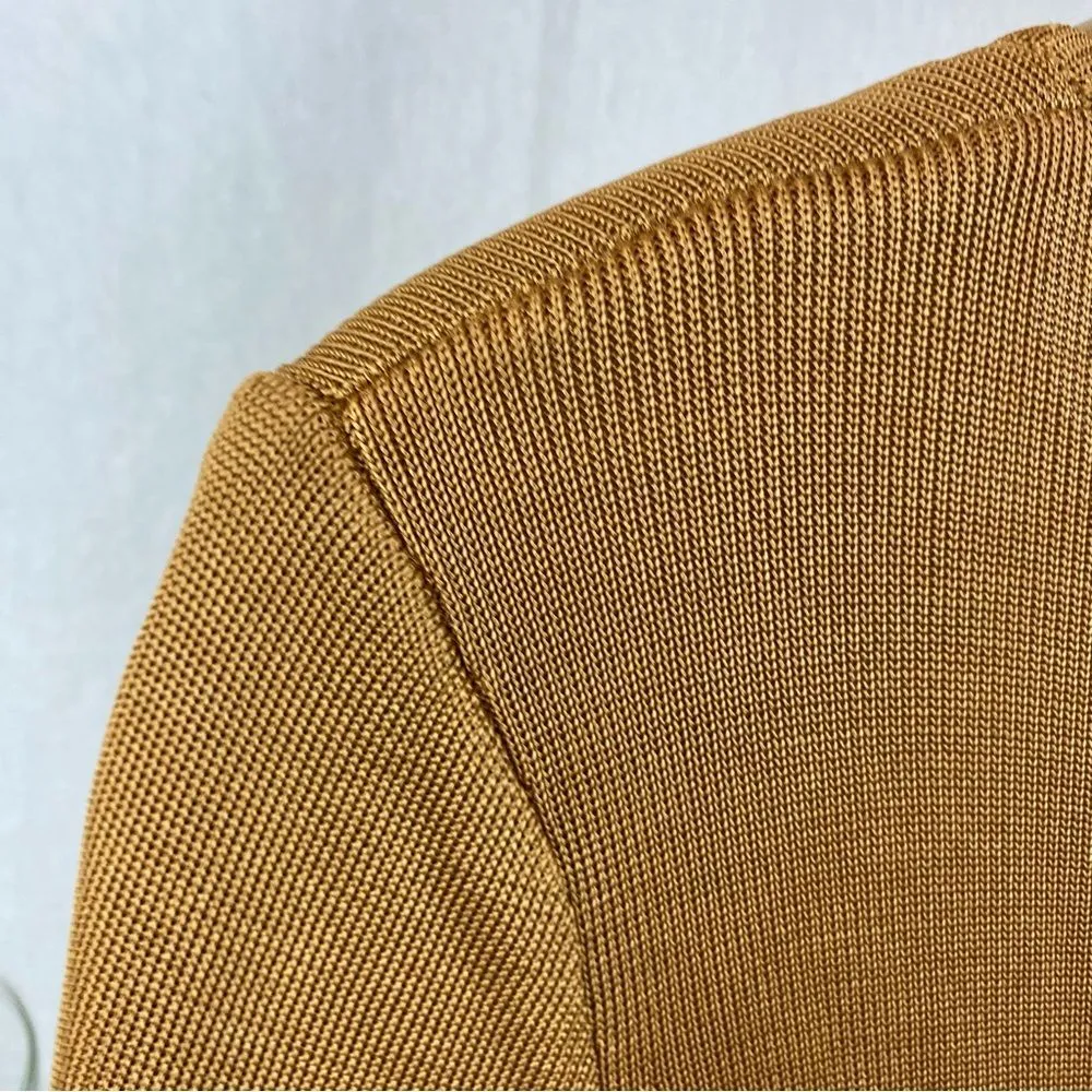 Worth Brown Woven Short Sleeve Knit Tee T Shirt P PS Size undefined - Image 3