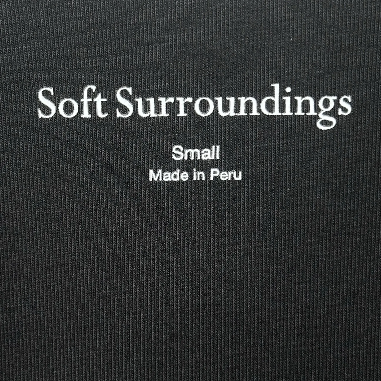 Soft Surroundings‎ Alyssa Knit Top Womens Small Black Cross Over Ruched Casual - Image 8