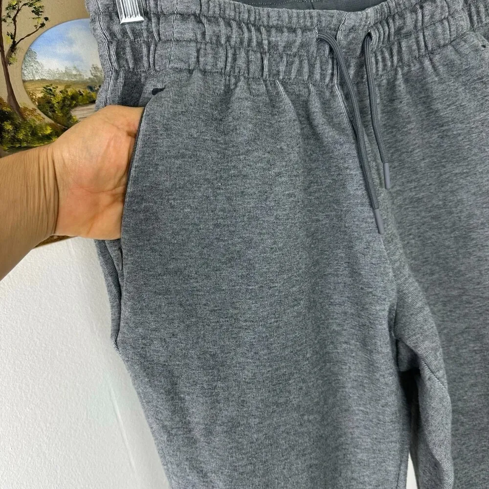 Gymshark Grey Joggers Zip Pockets Be A Visionary Drawstring Womens Size Small - Image 3
