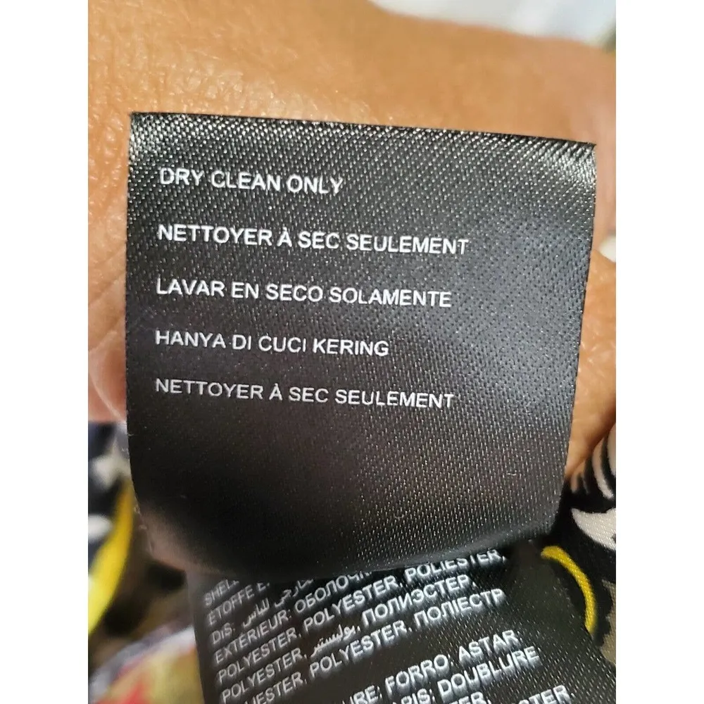 Bebe Women Multicolor Polyester Collared Long Sleeve Length Shirt Dress Size XS - Image 11