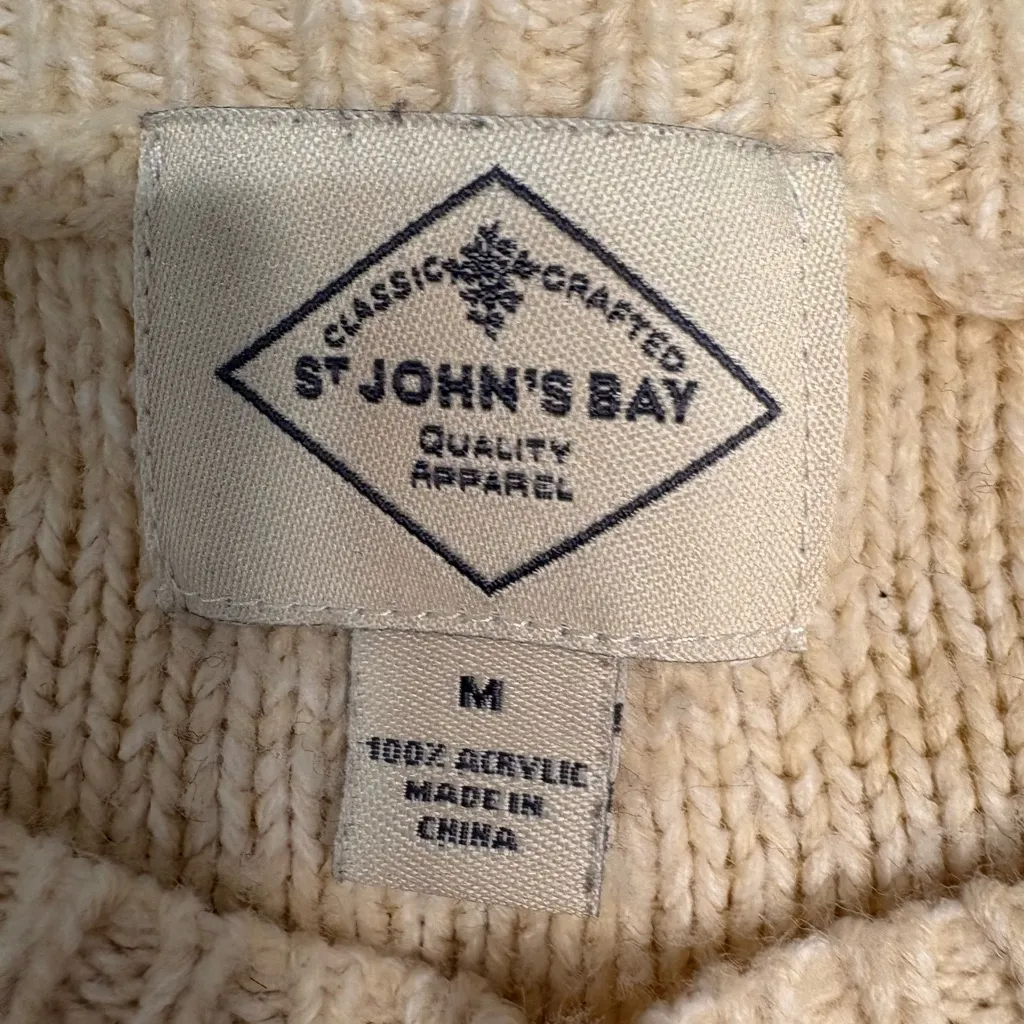 St. John's Bay Multicolor Striped Sweater Size M - Image 3