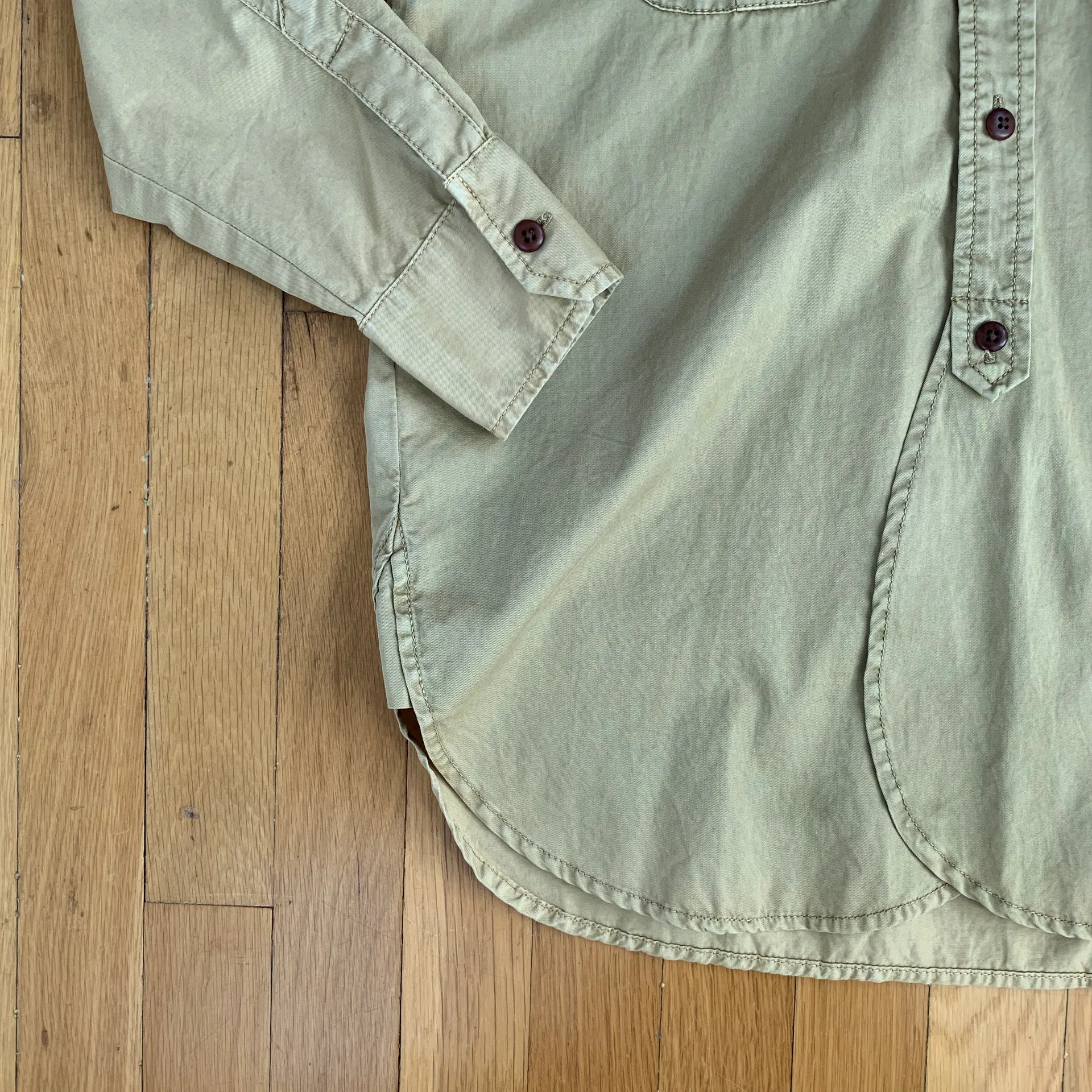 Cargo Button Up Workshirt Tan Size XS - Image 4