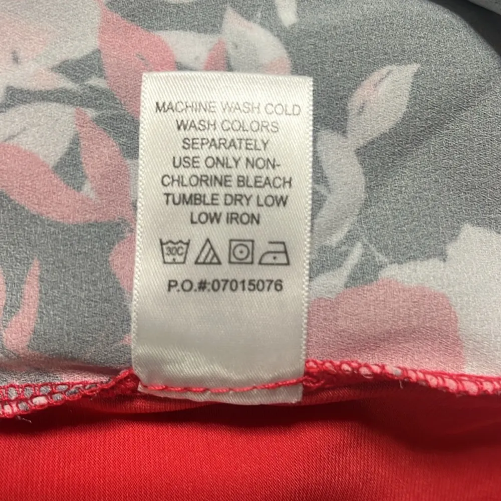 Top Sz 30/32 (3X) Scarf Sleeve Tunic Oversized Feminine Floral - Image 7